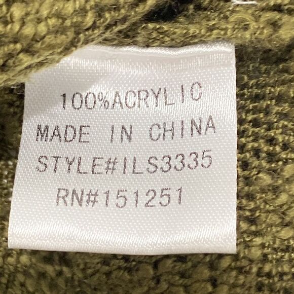 In Loom Knit Star Sweater With Dolman Sleeves In Hunter Green White Stars S/M - Picture 6 of 8